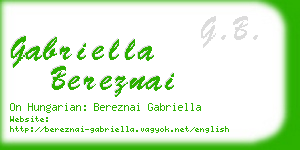 gabriella bereznai business card